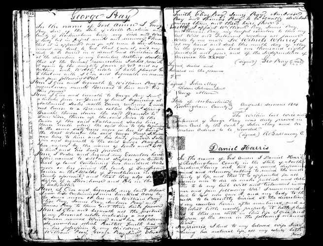 George Peay Will , 7 June 1803, Rockingham County, North Carolina
